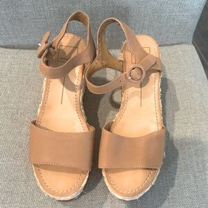 Dolce Vita straw platform wedges